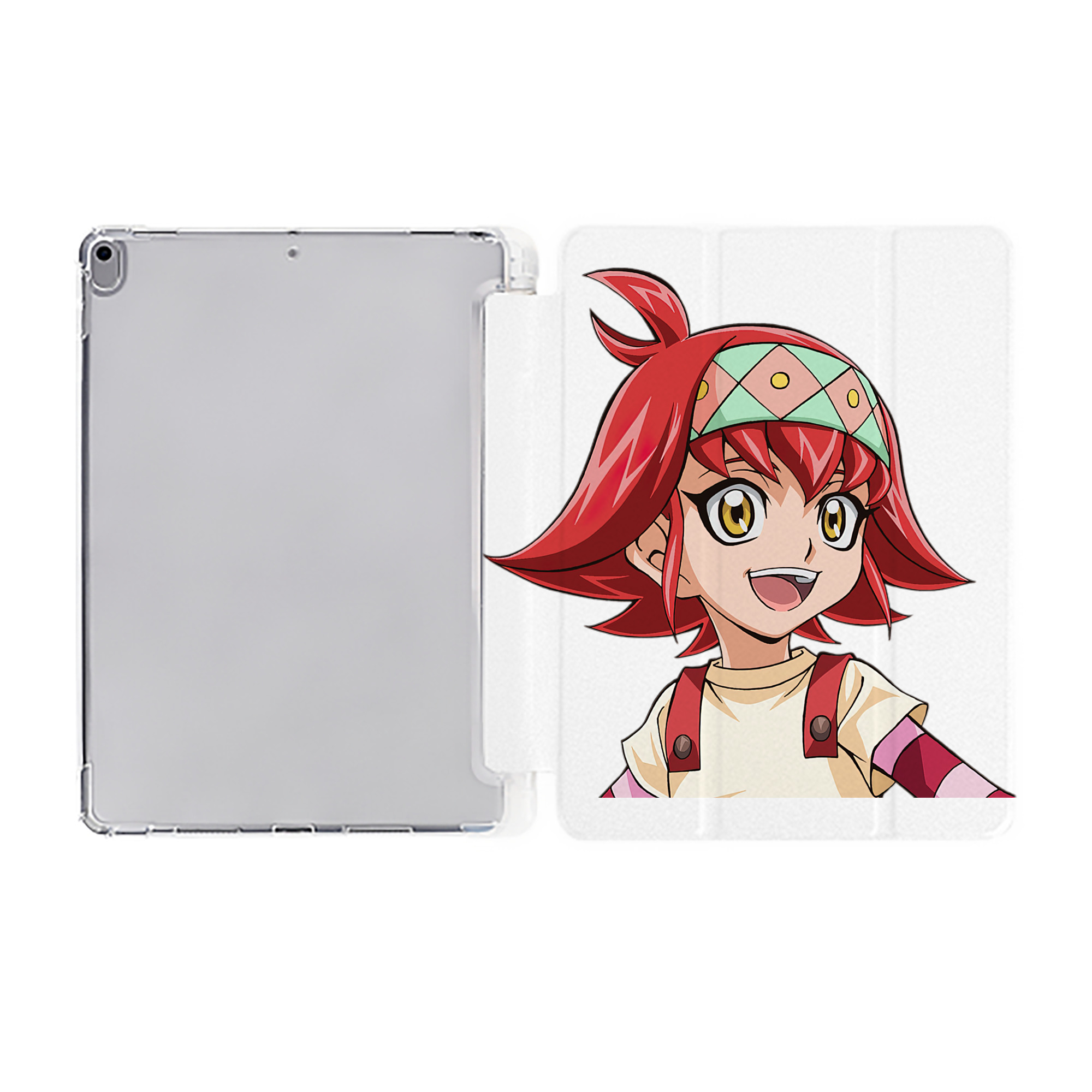 （画像用） 遊☆戯☆王 Yu-Gi-Oh! IPad ケース ペン収納付き 三つ折りスタンド PUレザー×シリコン 対応機種9.5/10.5/10.9インチ